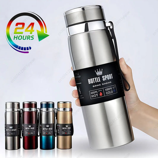 24h Thermosflasche aus Edelstahl 1000ml – Auslaufsicher - Hochisolierend
