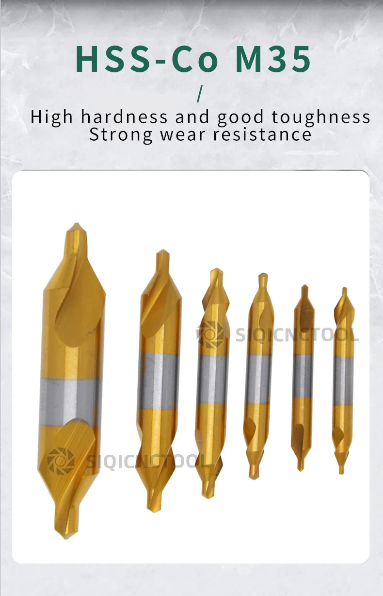 HSS Zentrierbohrer-Set 6-tlg. für präzise Metallbohrungen (1,0-5,0mm)