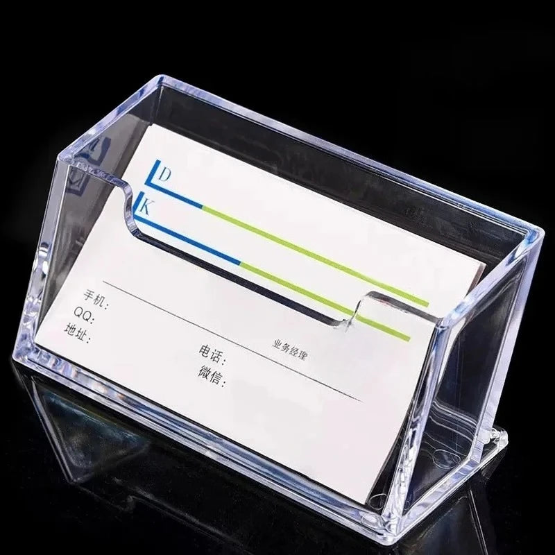 Transparenter Acryl Visitenkartenhalter für organisiertes Schreibtisch-Display