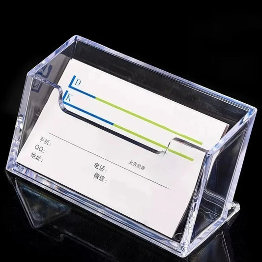 Transparenter Acryl Visitenkartenhalter für organisiertes Schreibtisch-Display