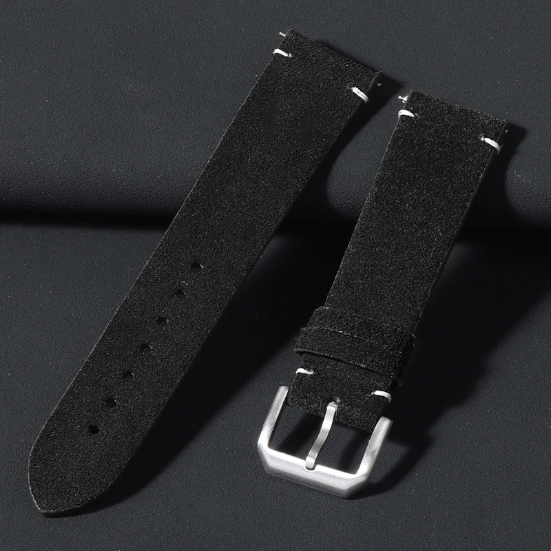 Weiches Wildleder Uhrenarmband 20 22mm für Smartwatch Klassik Uhr Damen Herren