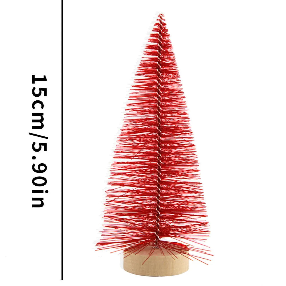 Mini-Weihnachtsbäume und Flaschenbäume für festliche Tischdekoration