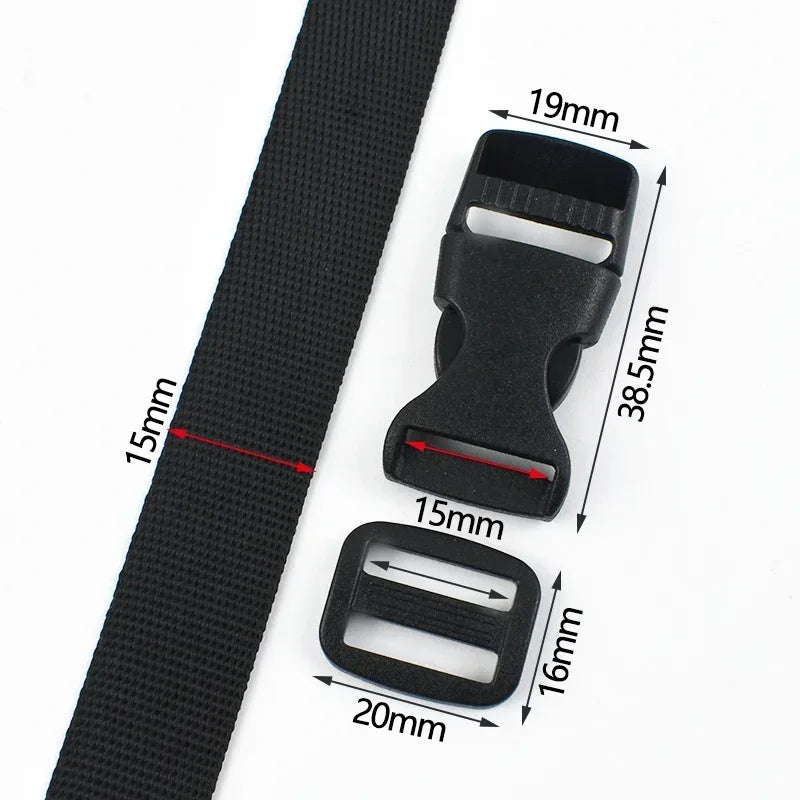 Robuste Kunststoff Schnallen Set für Rucksack, Gurte und DIY Projekte