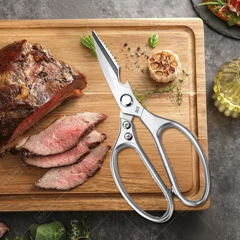 Edelstahl Küchenmesser Schere Set – Klappbar, Sicher, für Obst, Fleisch, Fisch