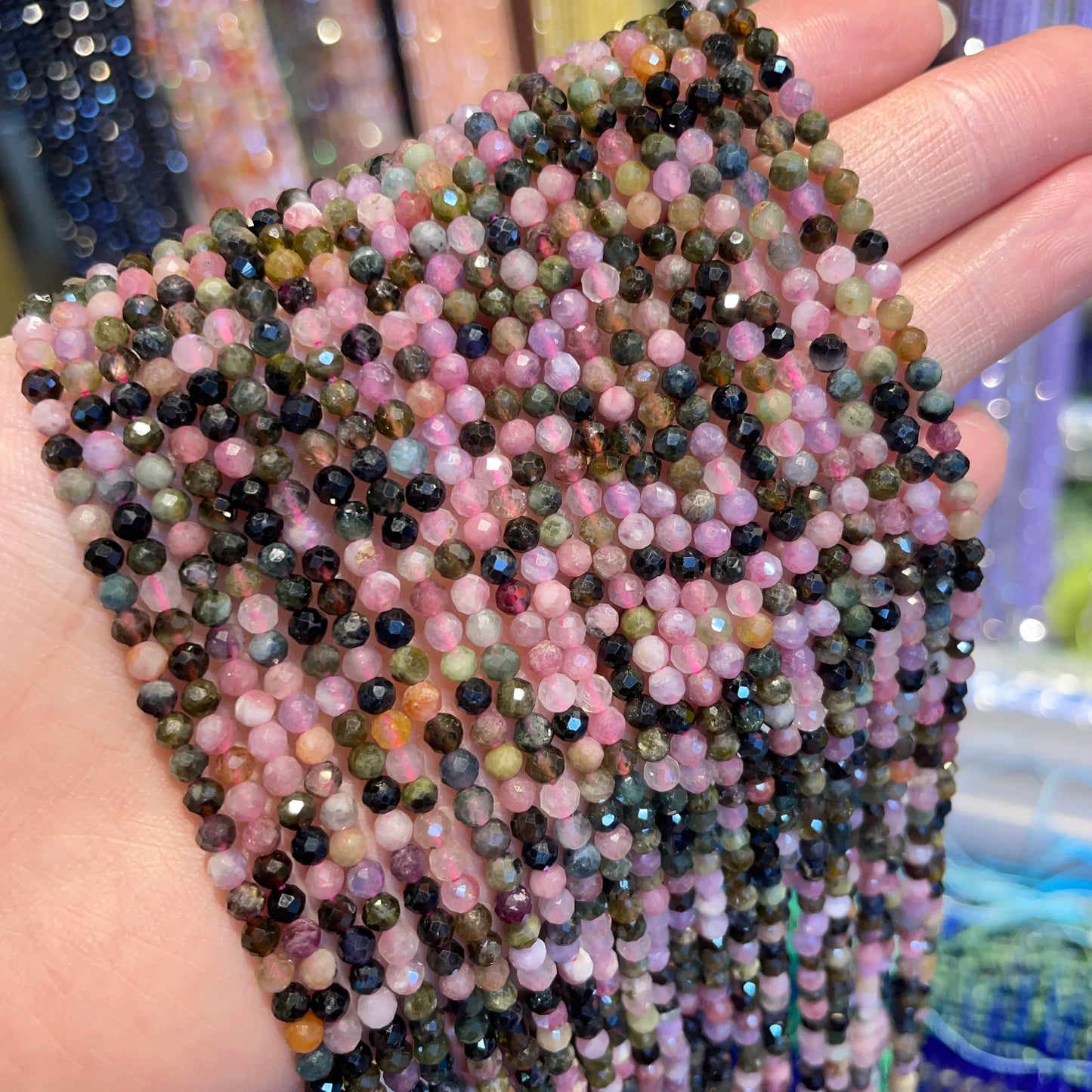 2 mm Naturstein Amethyst Tigerauge Lapislazuli Perlen für Schmuckherstellung-Yabubest - Home & More