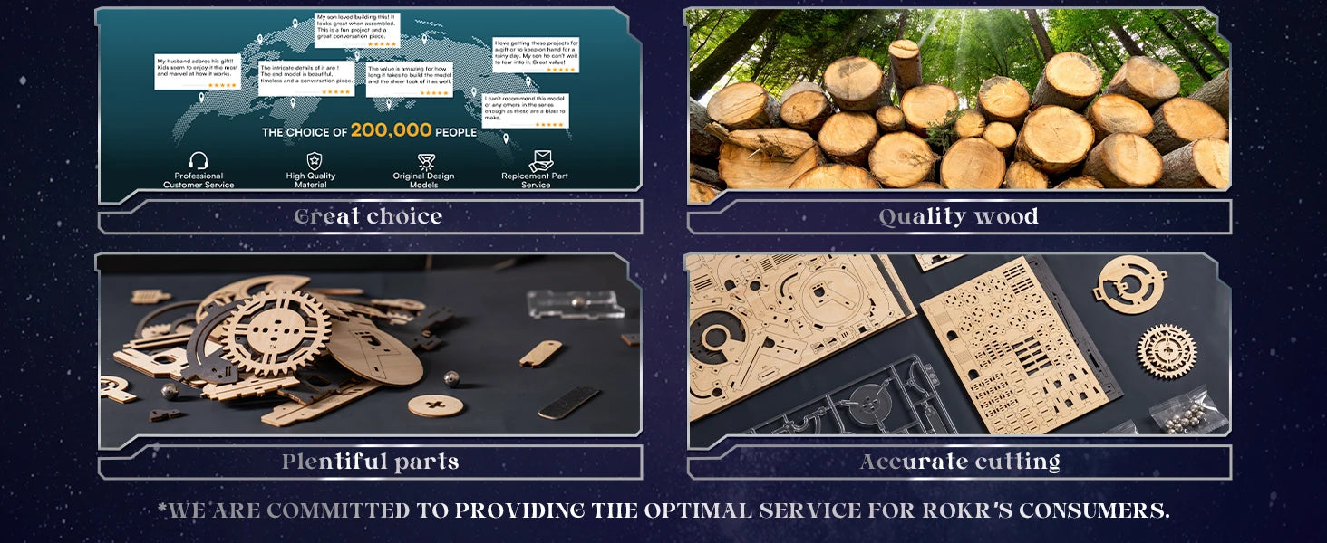 Elektrischer Marmor Lauf 3D Puzzle aus Holz mit Lichtfunktion-Yabubestshop