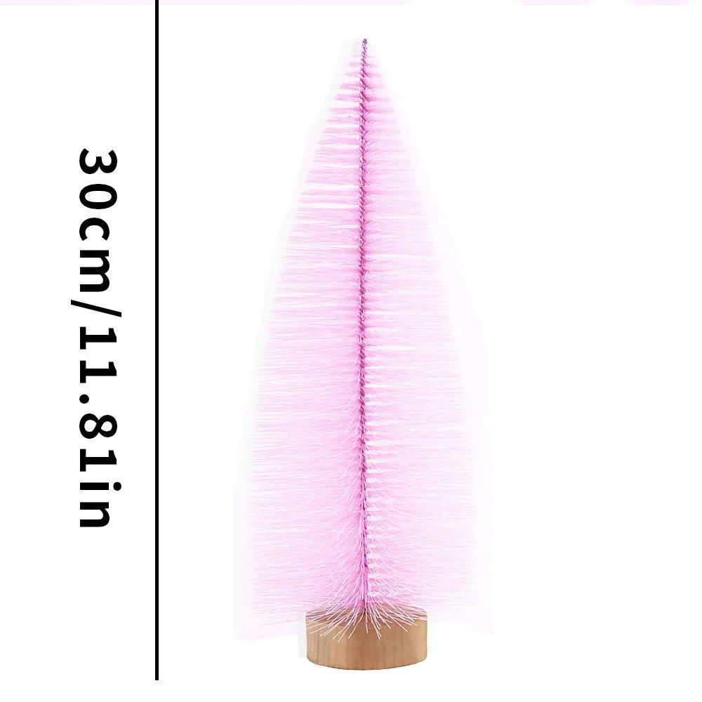 Mini-Weihnachtsbäume und Flaschenbäume für festliche Tischdekoration