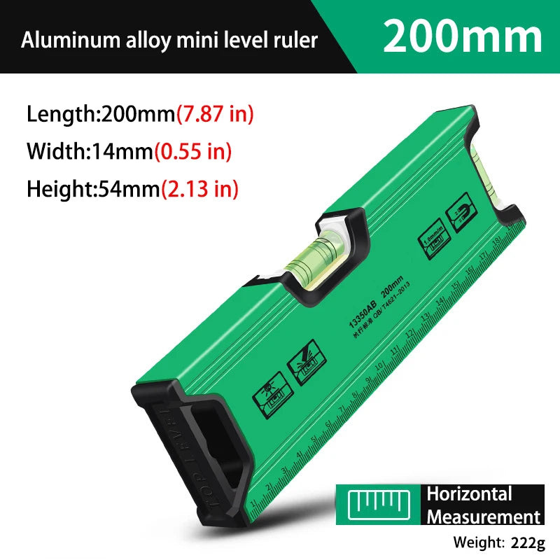 Präzise magnetische Wasserwaage aus Aluminiumlegierung für Bau und DIY