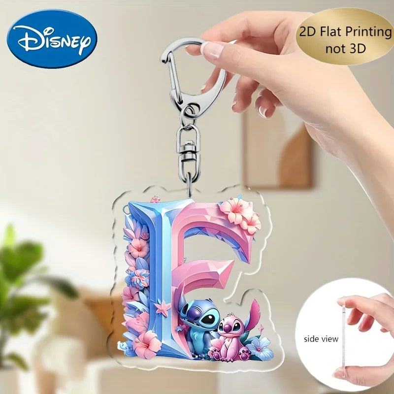 Bunter 2 Zoll Acryl Schlüsselanhänger mit A-Z Buchstaben für Kinder