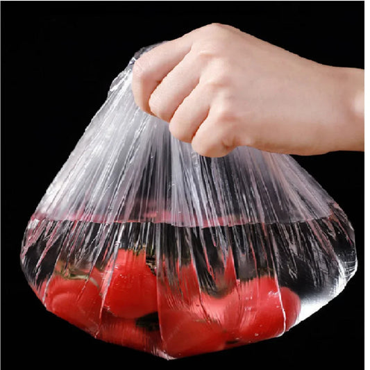 100 elastische Lebensmittelabdeckungen – Frischebewahrung für Obst - Gemüse