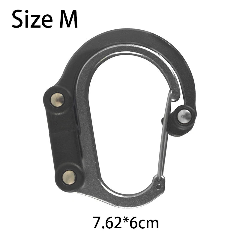 Multifunktionaler Hybrid Karabiner Clip mit 360 Grad Drehbarer Schnalle