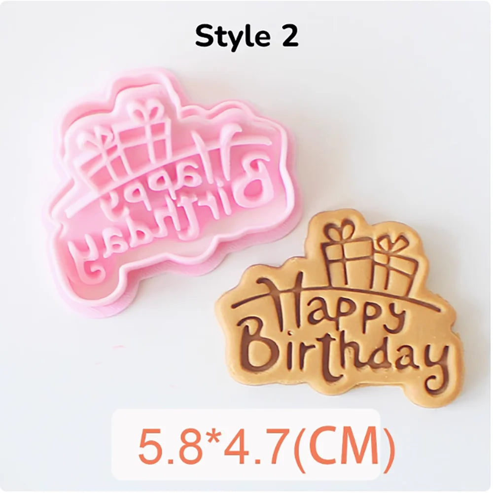 Happy Birthday Keksstempel aus PLA – Umweltfreundlicher Keksformer 2–7 cm