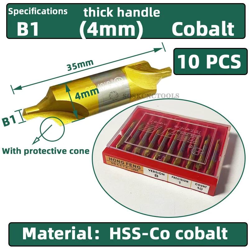 HSS Zentrierbohrer-Set 6-tlg. für präzise Metallbohrungen (1,0-5,0mm)