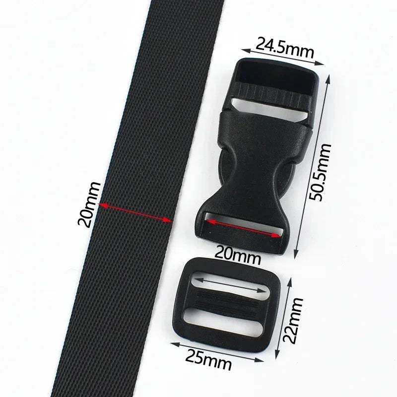 Robuste Kunststoff Schnallen Set für Rucksack, Gurte und DIY Projekte