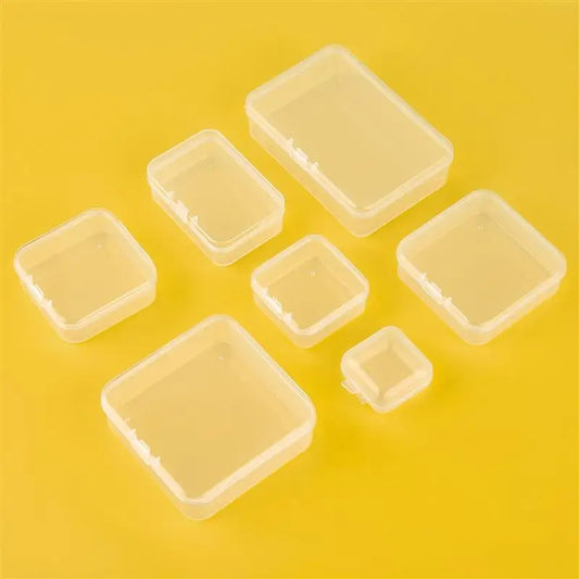 10x Rechteckige Kunststoffboxen transparent zur Schmuck und Kleinteil Lagerung