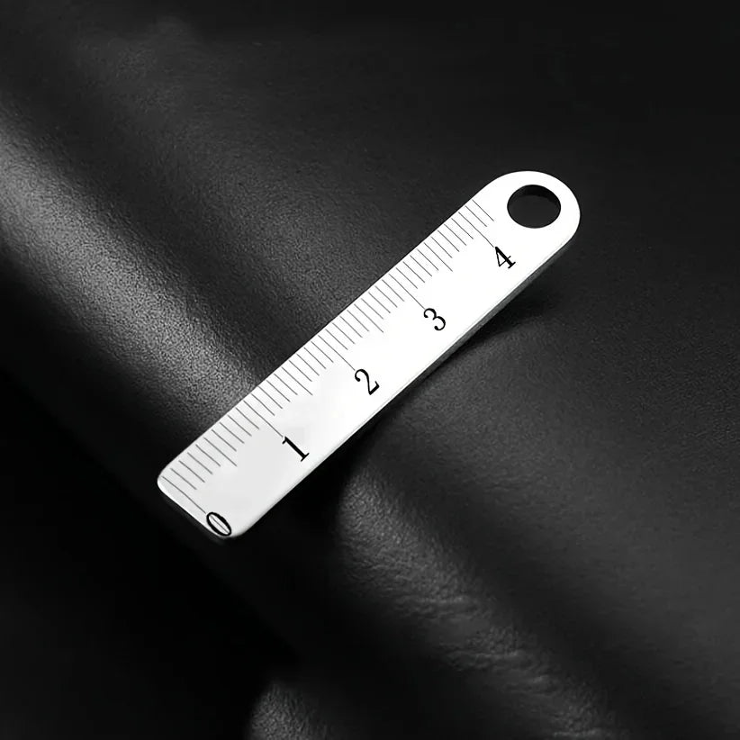 Mini Lineal Edelstahl mit Schlüsselanhänger Tragbares Messwerkzeug