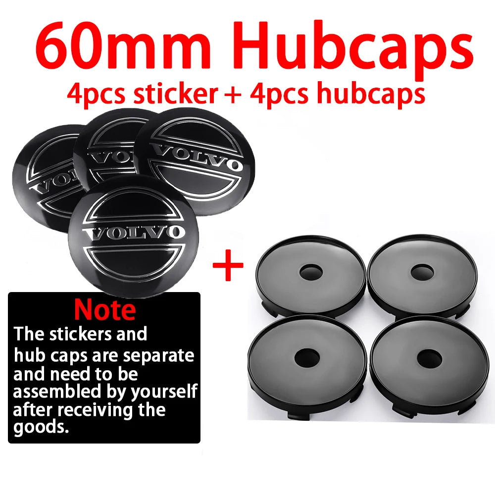 4er Set 56 60mm Rad Center Caps Felgen Abdeckungen Auto Zubehör