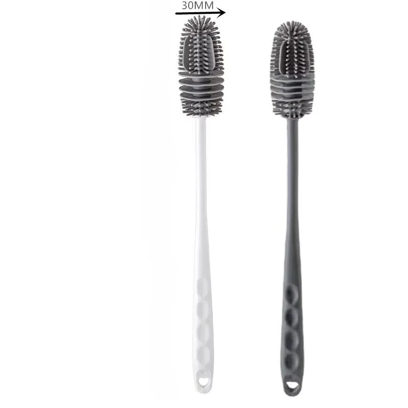 Flexible Silikonbürste langer Griff – Sanfte Reinigung für Flaschen, Gläser, Vasen