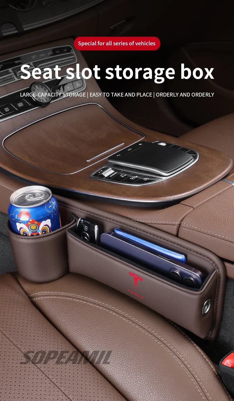 Praktische Auto Sitz Spalt Aufbewahrungsbox mit Becherhalter