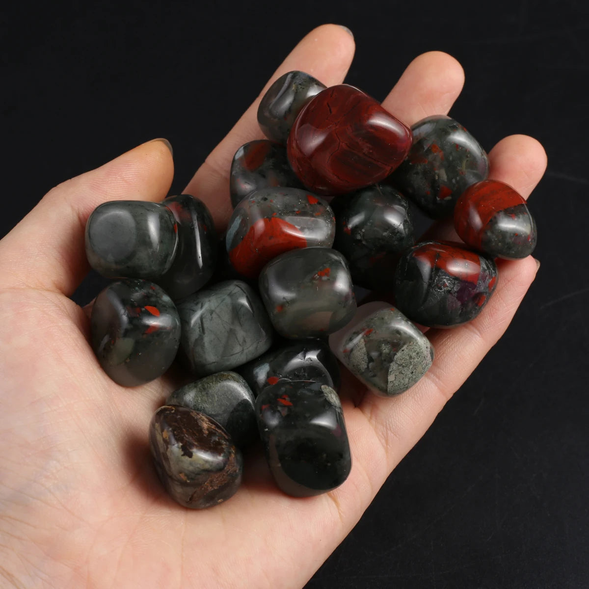 10er Set Polierte Natursteine für Heim und Aquarium