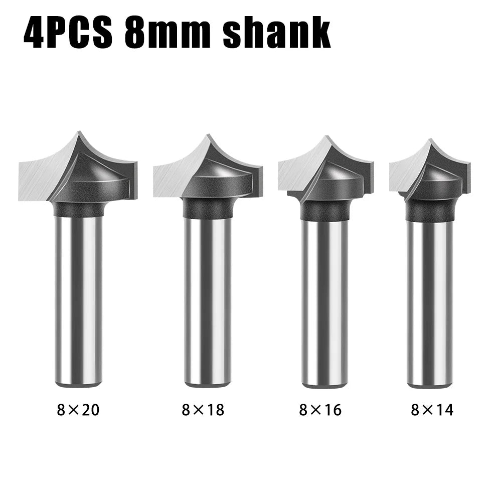 8mm Schaft Holzbearbeitung Router Bit Set mit spitzen Gravurmessern