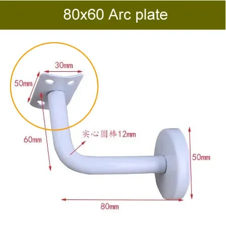 Schwarz weiße Edelstahl Treppen Handlauf Halterung für Wandmontage