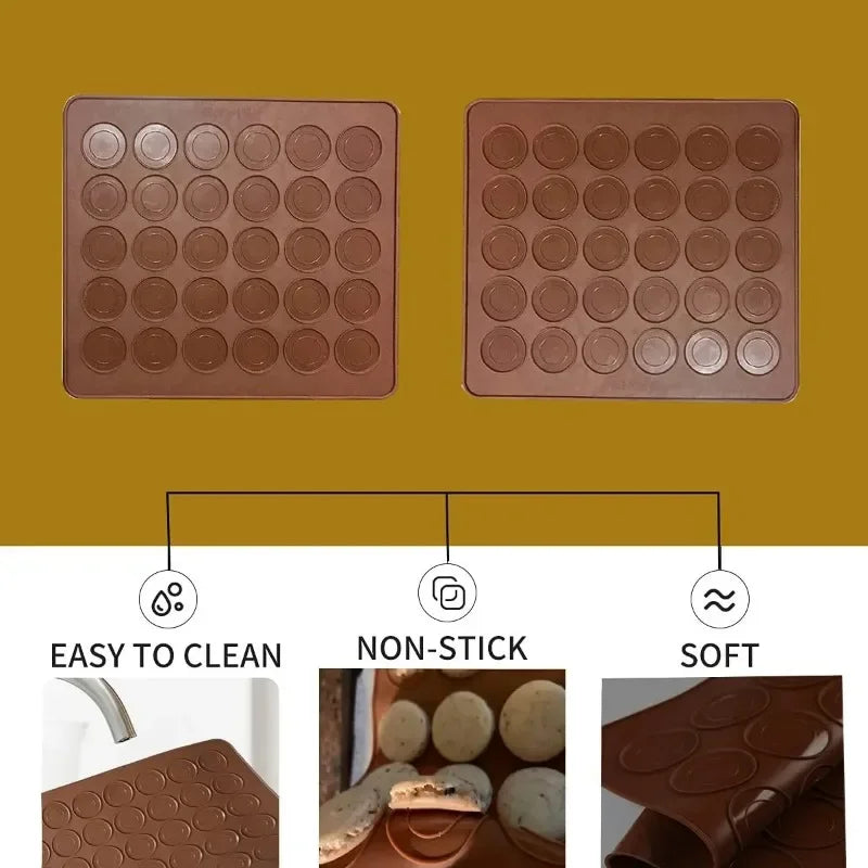 Macaron Silikon Backform mit 30 oder 48 Löchern für DIY Kuchen und Kekse