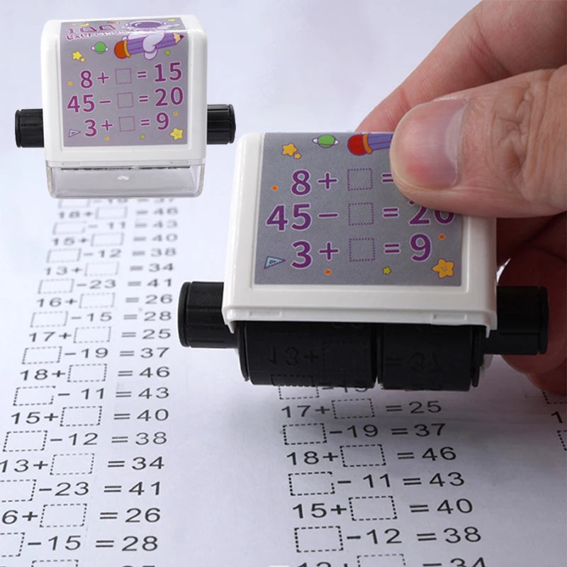 Lehrstempel 2 in 1 für Mathematik Übungen mit digitalem Design - Yabubest - Home & More