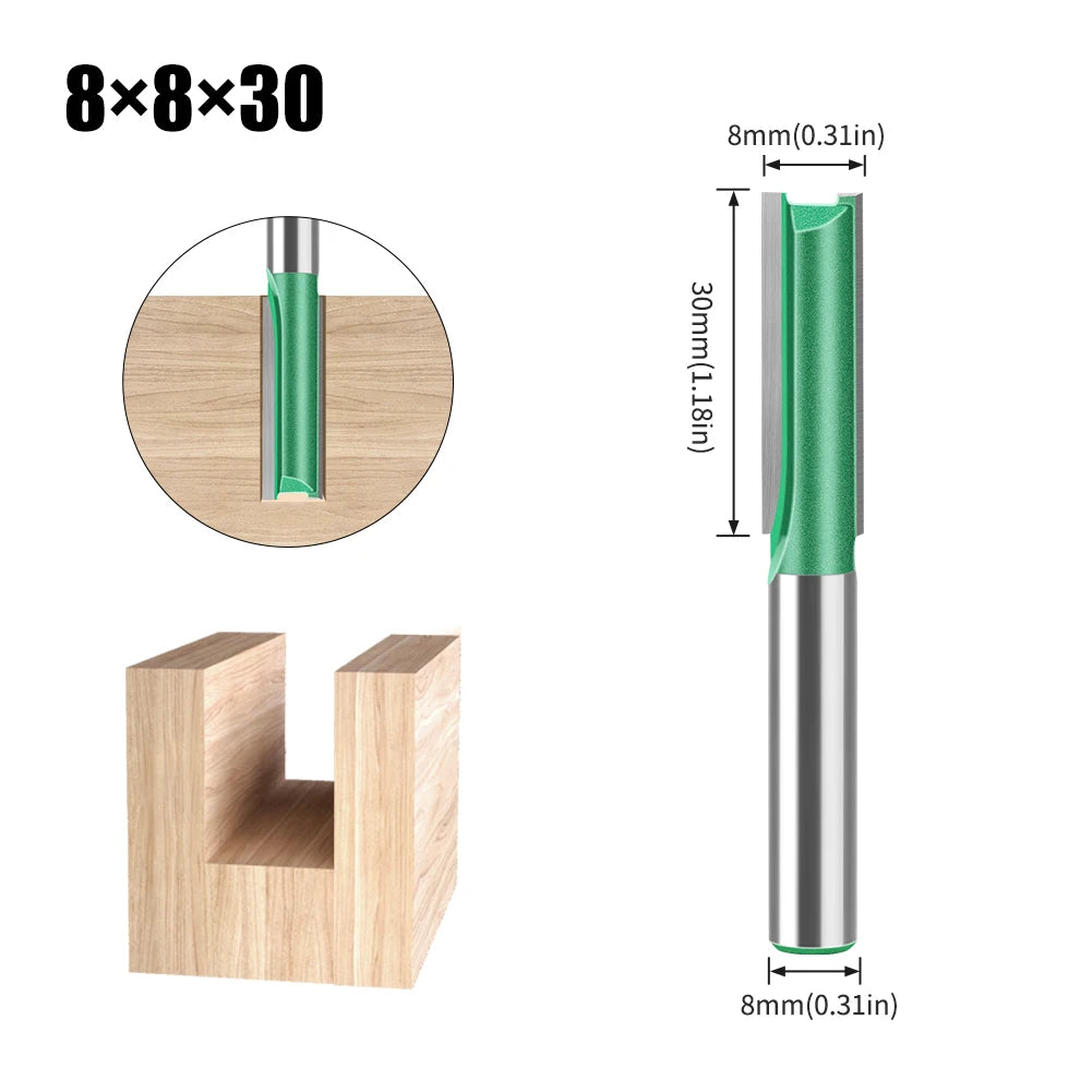 Wolfram Hartmetall Router Bit mit Doppel-Flöte für Holz in verschiedenen Größen