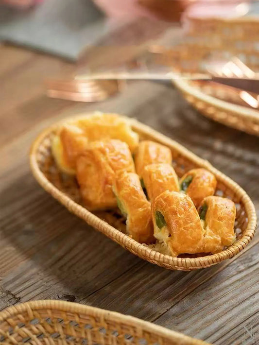 Mini Rattan Korb im japanischen Stil für Haushalt und Servieren
