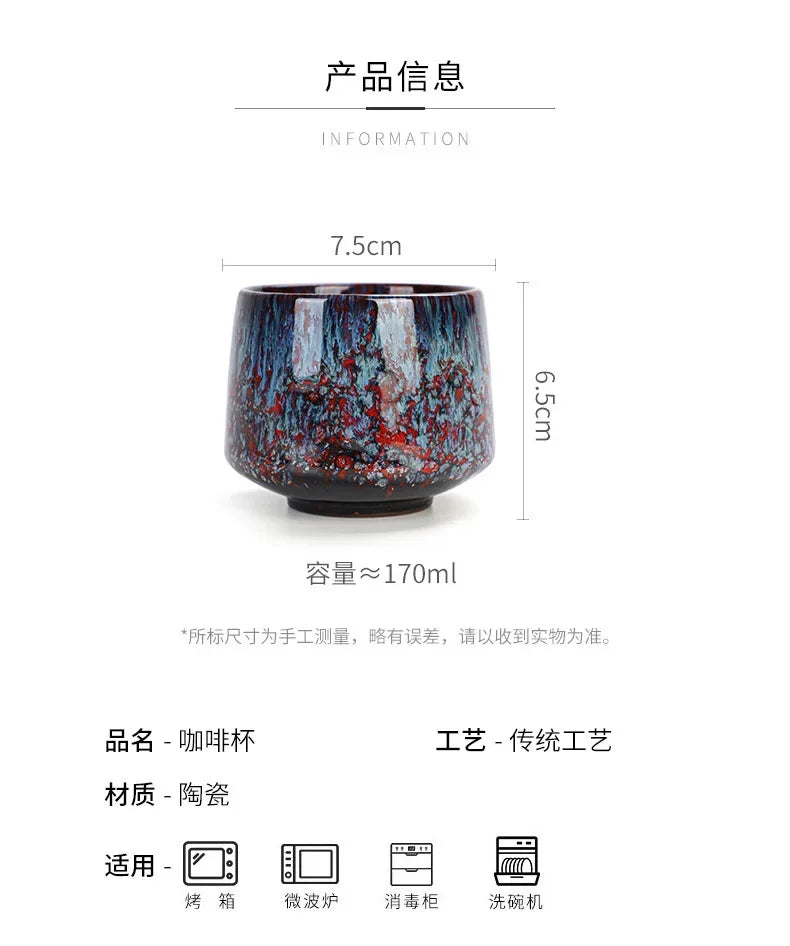 Kleine Keramik Kaffeetasse mit persönlichem Handwärmer-Yabubestshop