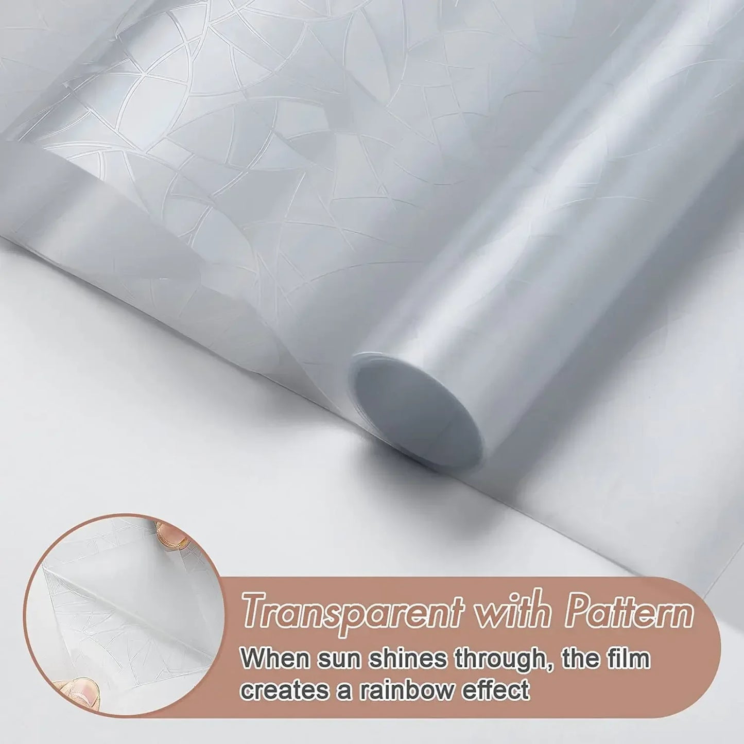 Statisch haftende bunte Sichtschutzfolie als Fensterdeko