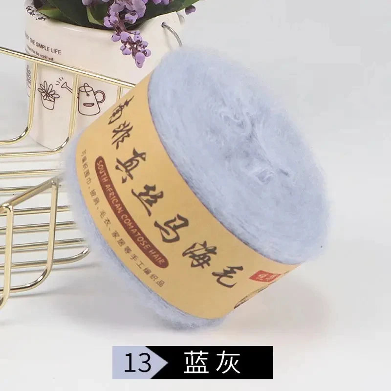 Seidenpony Wollgarn handgestrickt feines Acryl-Seidengarn für DIY