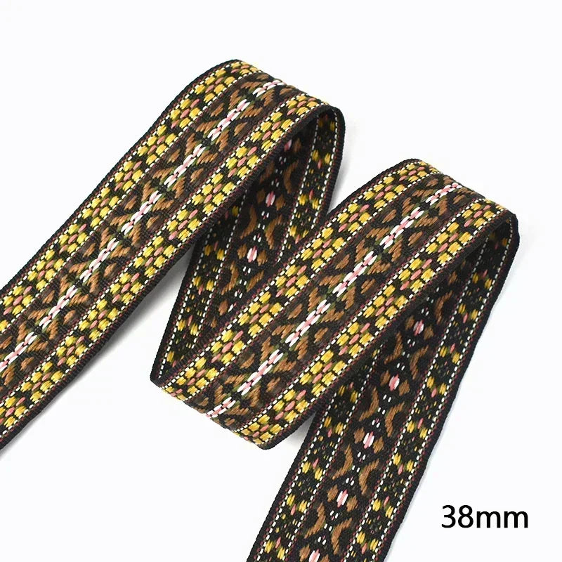 Polyester Baumwoll Jacquard Gurtband 30/38mm für DIY Nähen Zubehör