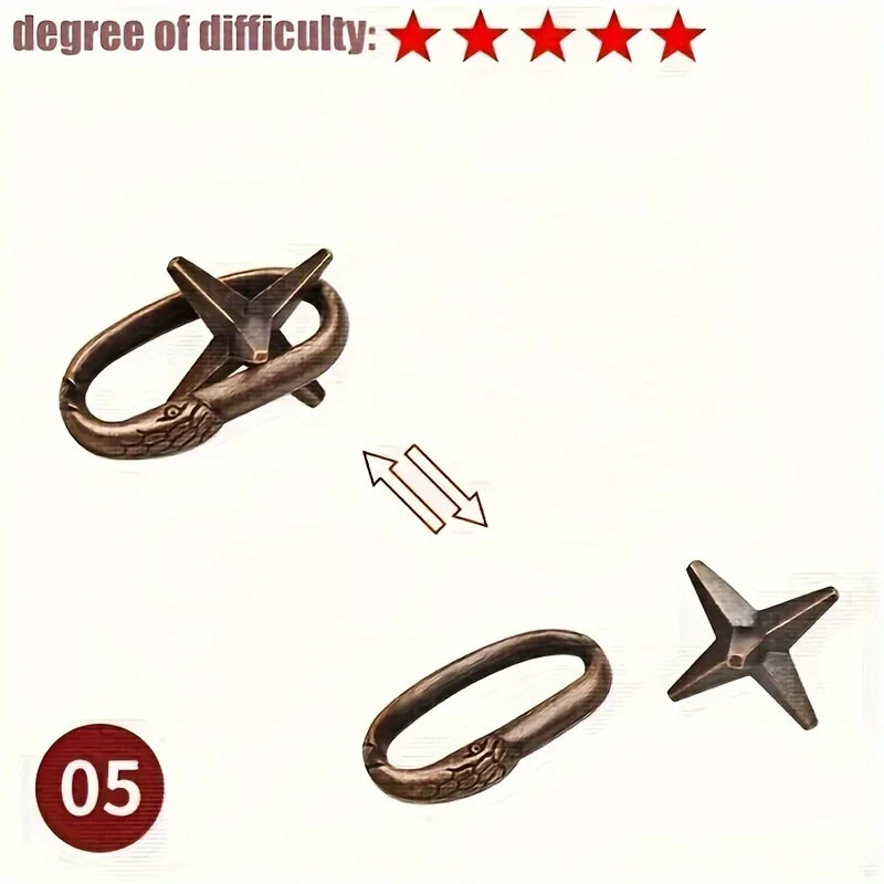 Herausforderndes 3D Metall-Puzzlespiel für Konzentration und Logik