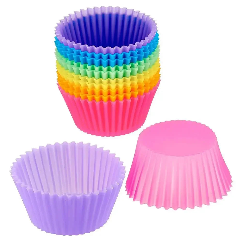 12-teiliges Silikon Muffin-Backform-Set – langlebig, geschmacksneutral