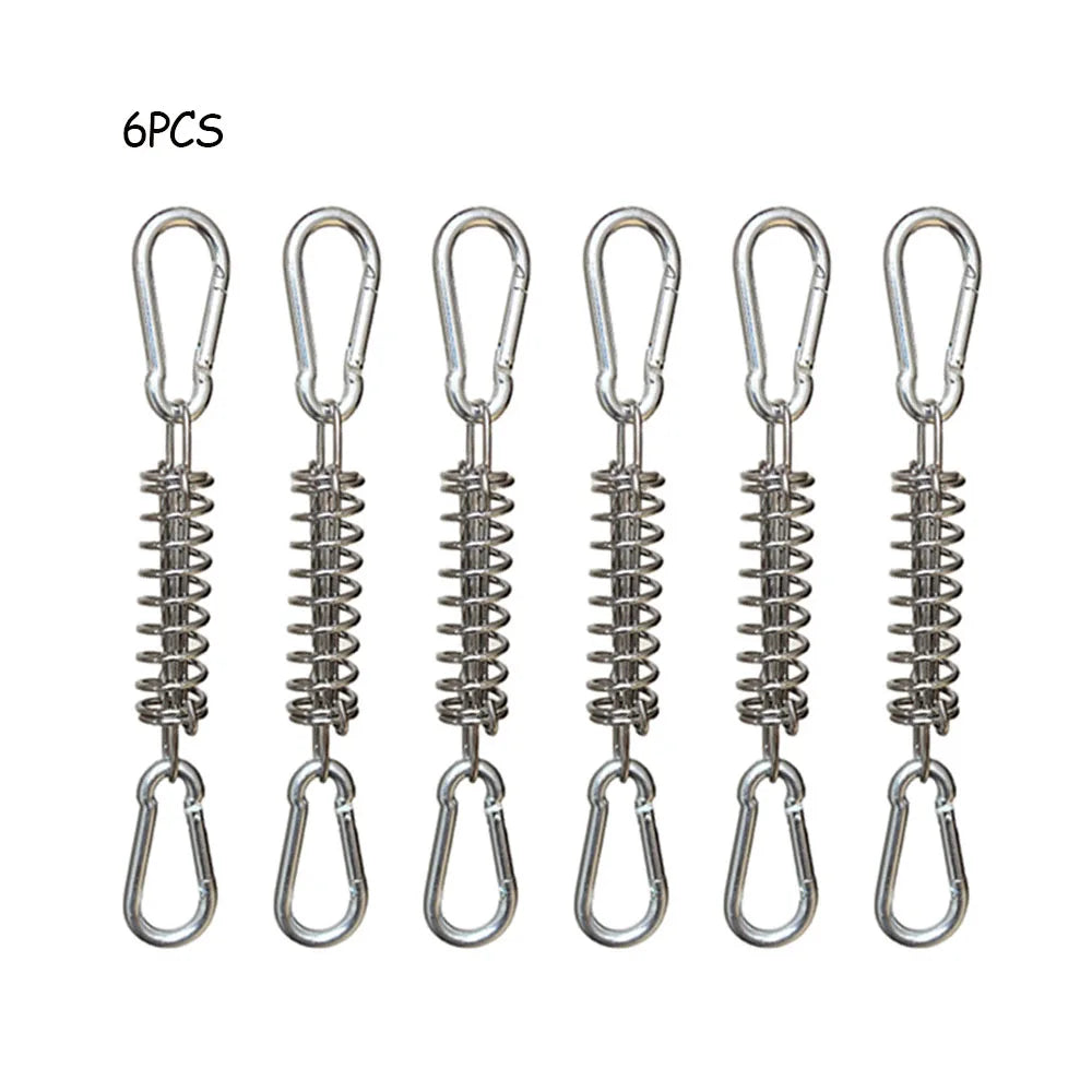 Robustes Camping Zeltspanner-Set 4/6 Stück mit Feder-Schnalle - Karabinerclips