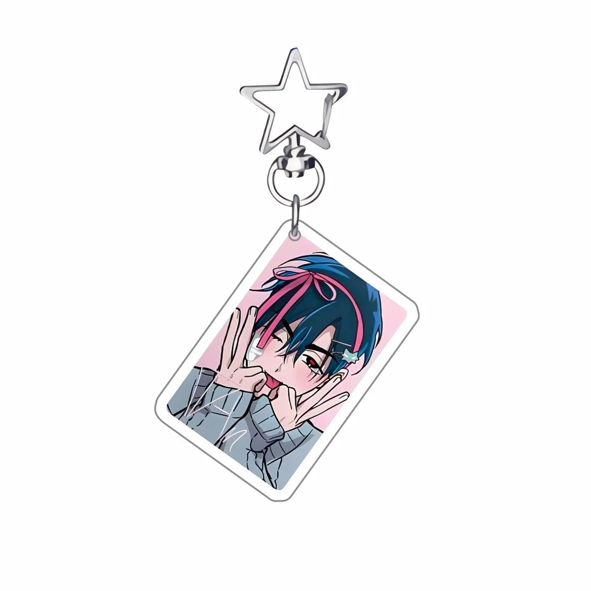 Anime Acryl Schlüsselanhänger mit Metallring 6cm für Fans und Cosplay