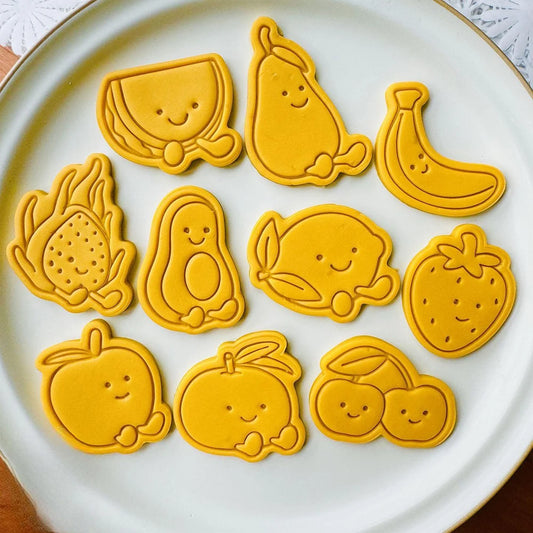 Cartoon Obst Ausstecher aus PLA – Umweltfreundliche Keksformen 2-7 cm