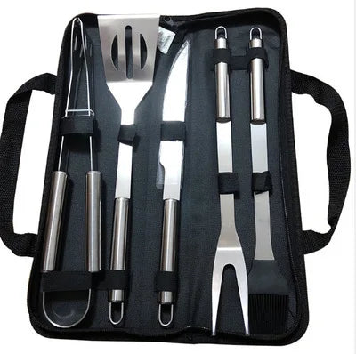 Robustes Edelstahl-Ofenset mit 9-12 Grillwerkzeugen - Tragetasche – Perfekt fürs Outdoor-Grillen