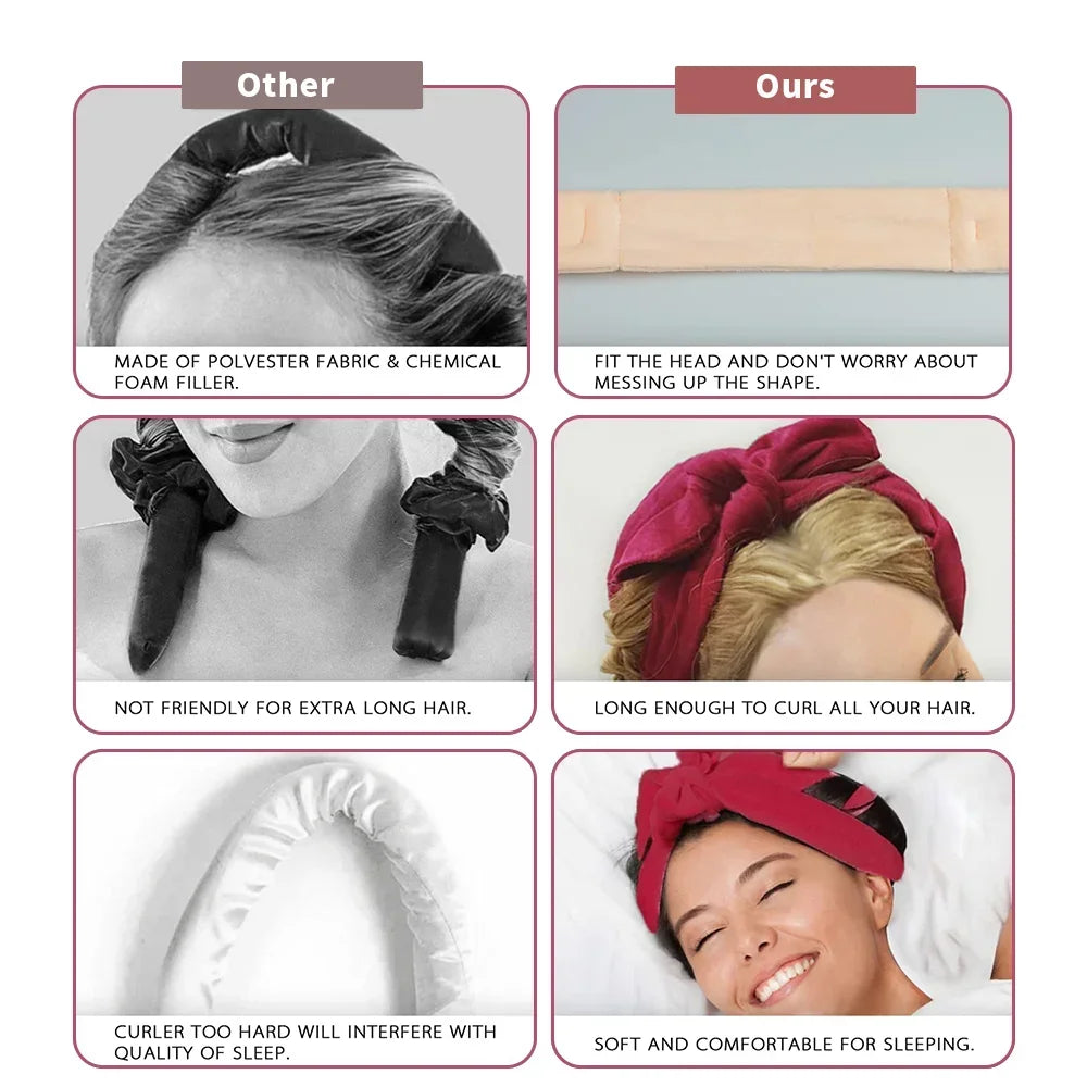 Heatless Lockenwickler Stirnband Weiche Lockenwickler Schaum