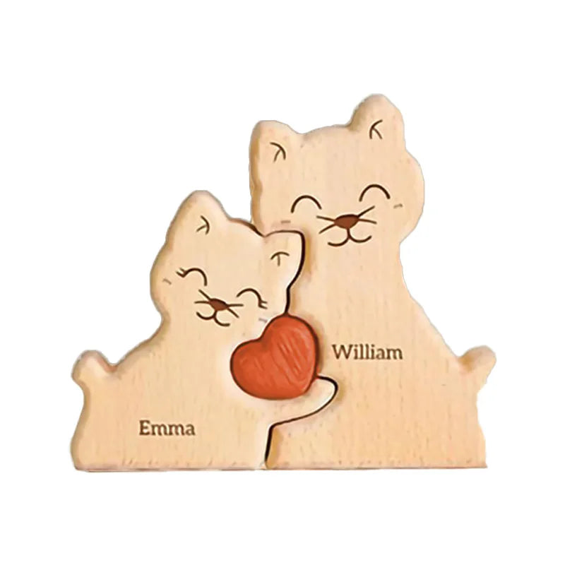 Handgefertigtes Holzpuzzle mit Lasergravur als Geschenk