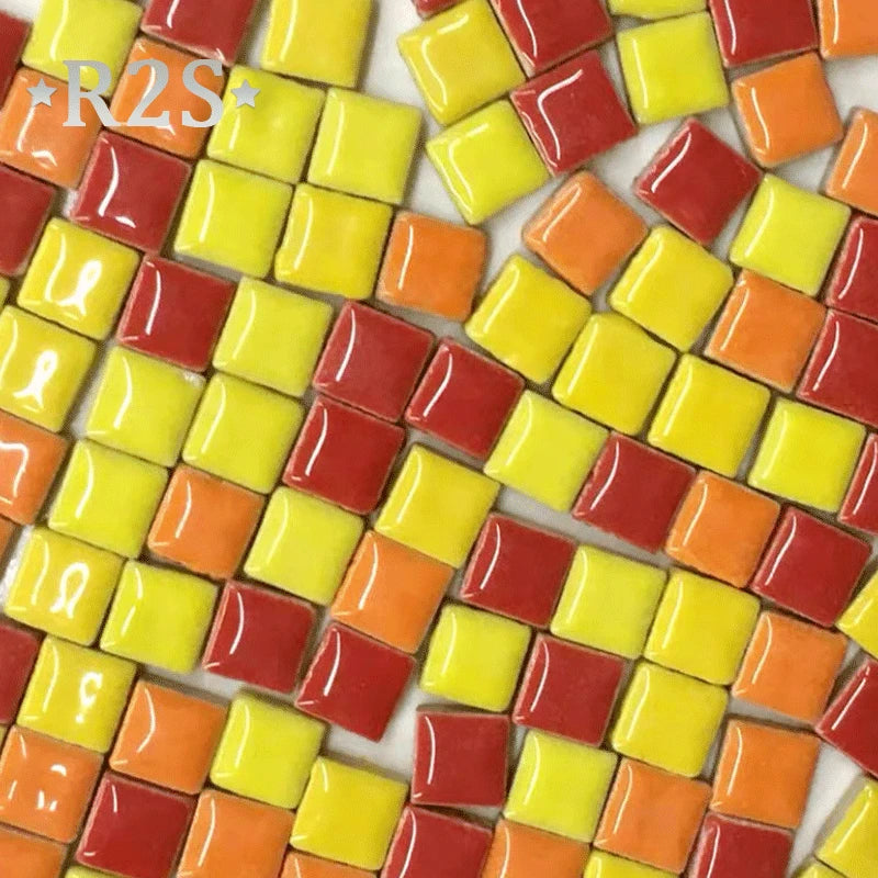 100g Keramik Mosaikfliesen Bastelset – Bunte DIY Wanddekoration