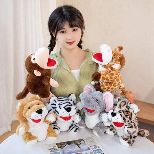 Gefüllte Plüsch Handpuppen Set Kawaii Tierpuppen pädagogisch für Kinder