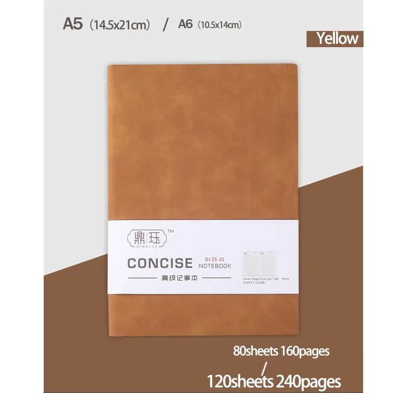 Liniertes Notizbuch A5 A6 für Büro Business Alltag 160 240 Seiten