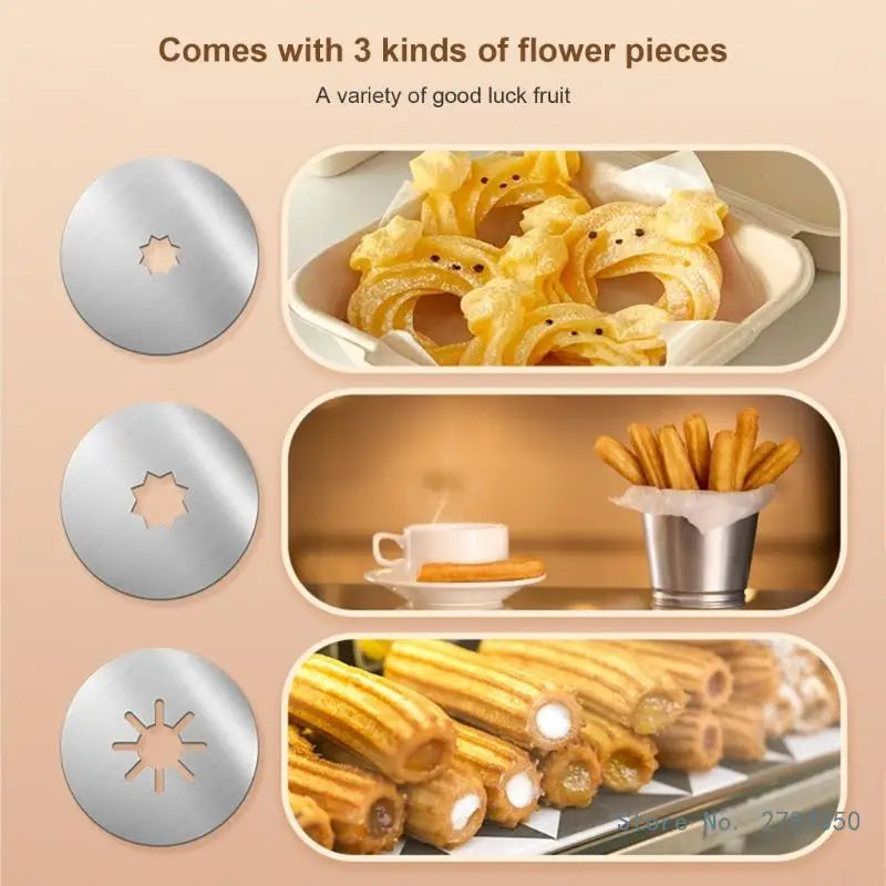 Edelstahl Keks und Churro Formpresse für Backzubehör