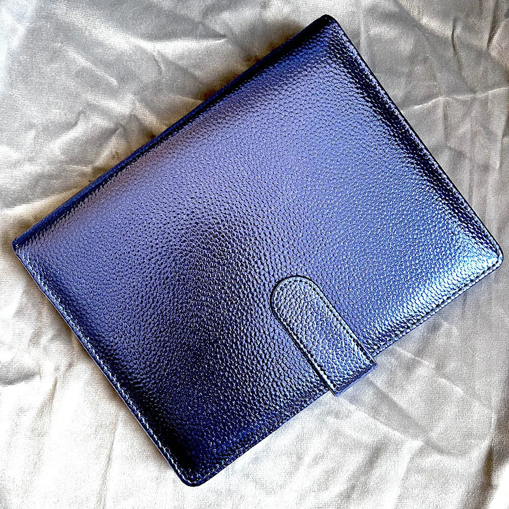 A5/A6 PU Leder Binder für Fotokarten, Tagebuch & Planer – Metallic Design