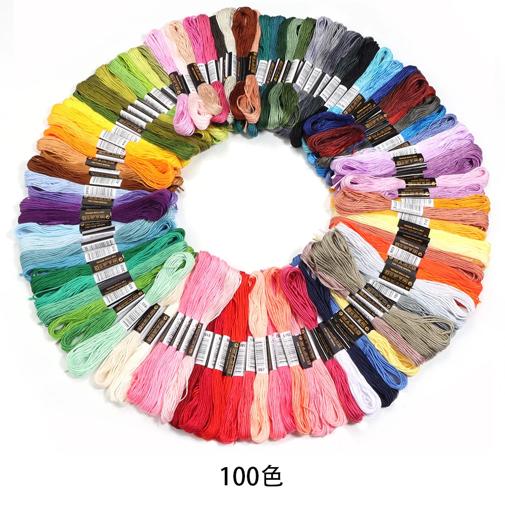 Abriebfestes Multicolor Stickgarn aus Polyester und Baumwolle