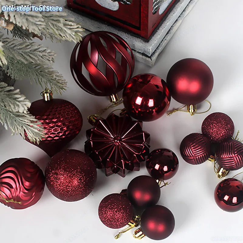 48 teiliges Set Hohl Weihnachtskugeln zum Aufhängen