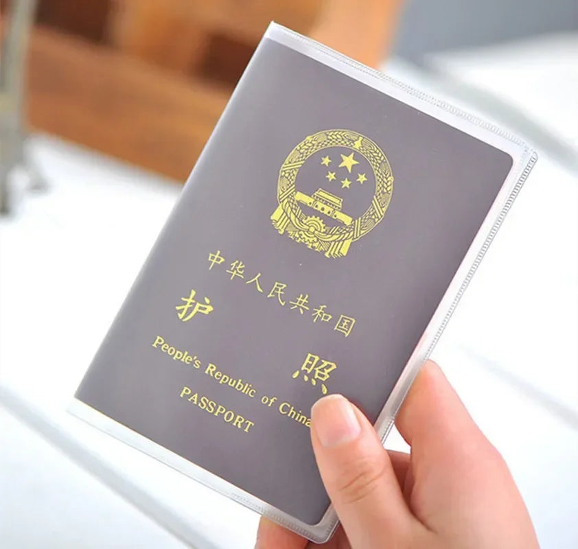 Transparente PVC Passhülle Reise Geldbörse für Kredit ID Karten